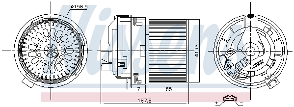 Silnik elektryczny dmuchawy NISSENS 87508