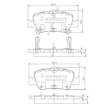 Klocki hamulcowe NIPPARTS J3612033