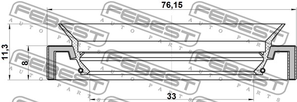 Pierścień uszczelniający półosi FEBEST 95HAY-35760813R