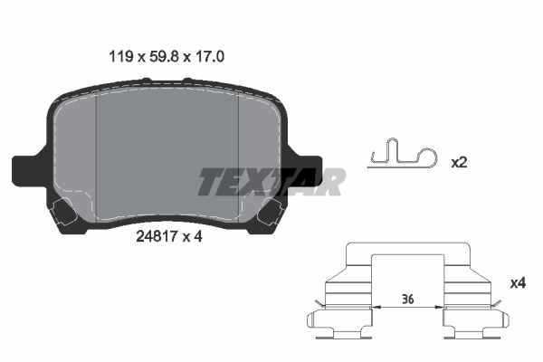 Klocki hamulcowe TEXTAR 2481701