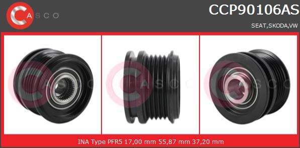 Koło pasowe alternatora CASCO CCP90106AS