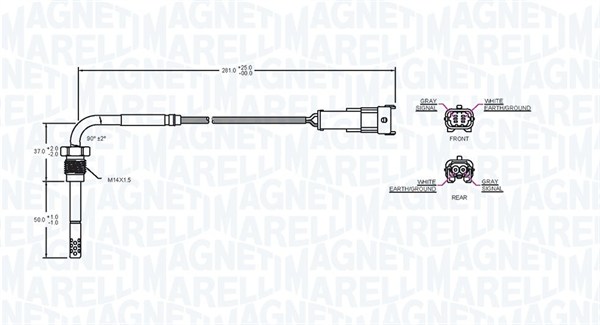 Czujnik  temperatury spalin MAGNETI MARELLI 172000047010