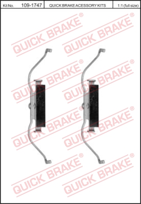 Zestaw akcesoriów montażowych  klocków hamulcowych QUICK BRAKE 109-1747