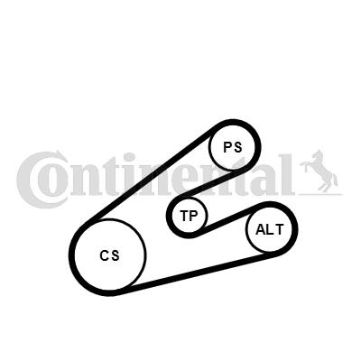 Zestaw paska osprzętu CONTINENTAL CTAM 6PK1453K1