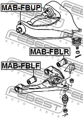 Tuleja wahacza FEBEST MAB-FBUP