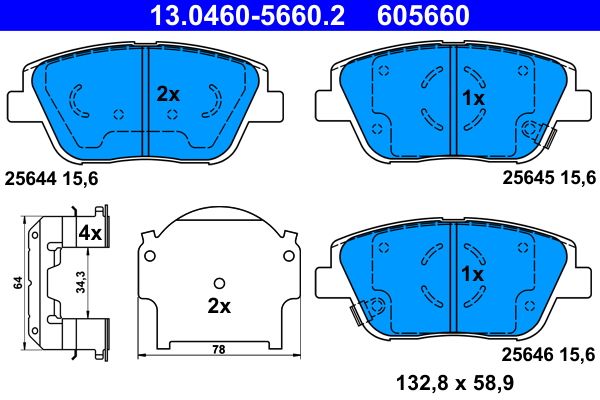 Klocki hamulcowe ATE 13.0460-5660.2