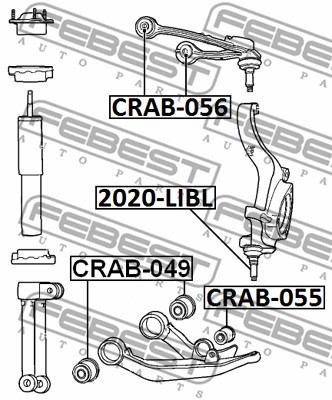 Tuleja wahacza FEBEST CRAB-055
