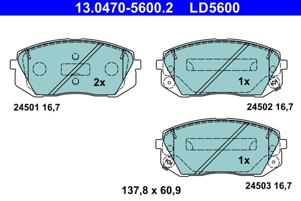 Klocki hamulcowe ATE 13.0470-5600.2