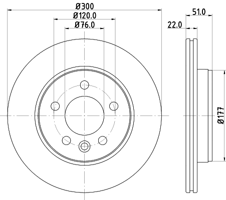 Tarcza hamulcowa HELLA 8DD 355 125-571