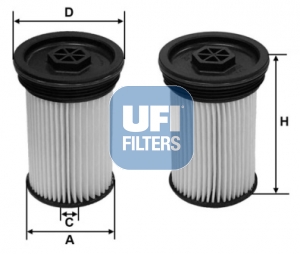 Filtr paliwa UFI 26.071.00