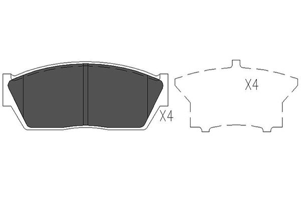 Klocki hamulcowe KAVO PARTS KBP-2017