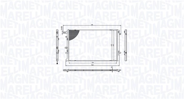 Chłodnica, układ chłodzenia silnika MAGNETI MARELLI 350213217000