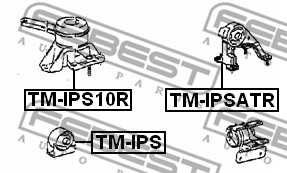 Poduszka silnika FEBEST TM-IPS10R