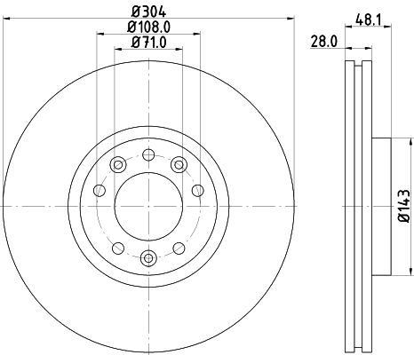 Tarcza hamulcowa HELLA 8DD 355 117-331