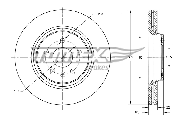Tarcza hamulcowa TOMEX BRAKES TX 74-14