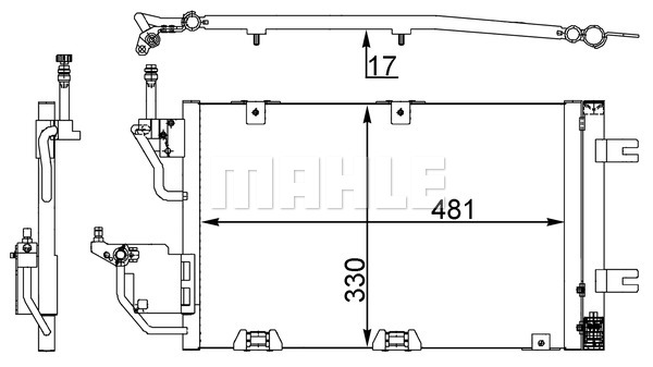 Skraplacz klimatyzacji MAHLE AC 400 000S