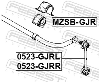 Zawieszenie, stabilizator FEBEST MZSB-GJR