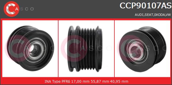Koło pasowe alternatora CASCO CCP90107AS