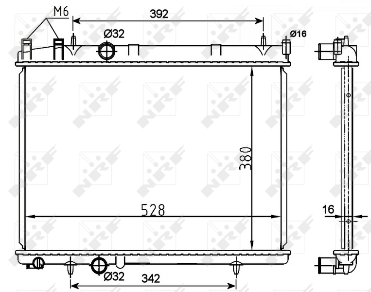 Chłodnica, układ chłodzenia silnika NRF 53108A