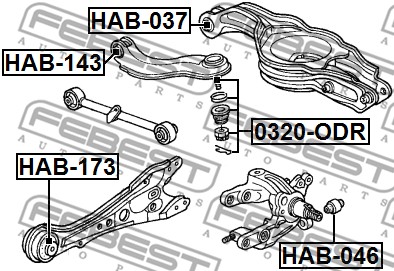 Tuleja wahacza FEBEST HAB-173