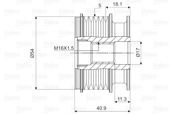 Sprzęgło alternatora VALEO 588064
