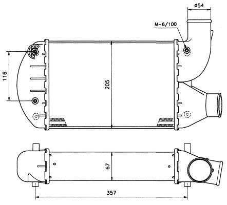 Chłodnica powietrza intercooler NRF 30134