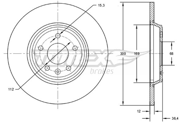 Tarcza hamulcowa TOMEX BRAKES TX 72-50