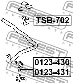 Guma stabilizatora FEBEST TSB-702