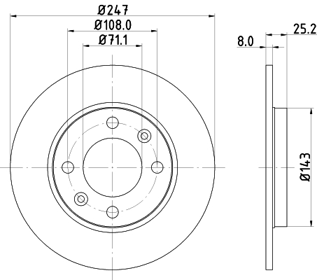 Tarcza hamulcowa HELLA 8DD 355 102-511