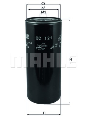 Filtr oleju MAHLE OC 121
