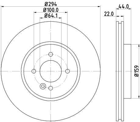Tarcza hamulcowa HELLA 8DD 355 129-021
