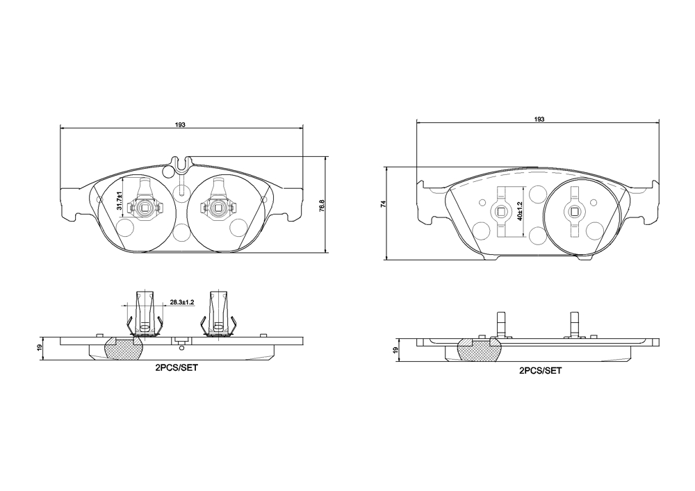 Klocki hamulcowe BREMBO P 50 106