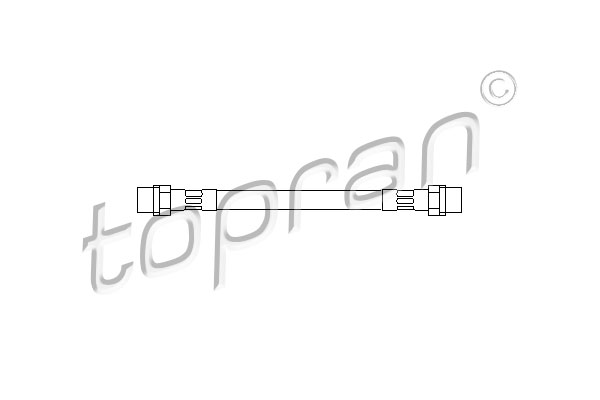 Przewód hamulcowy elastyczny TOPRAN 104 163