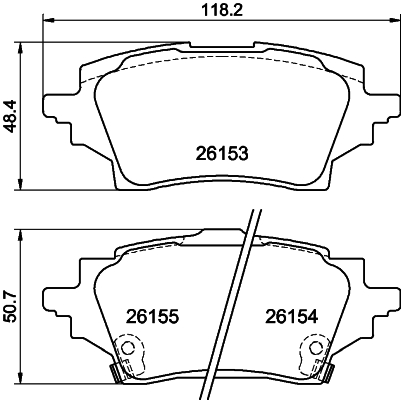 Klocki hamulcowe HELLA 8DB 355 040-221