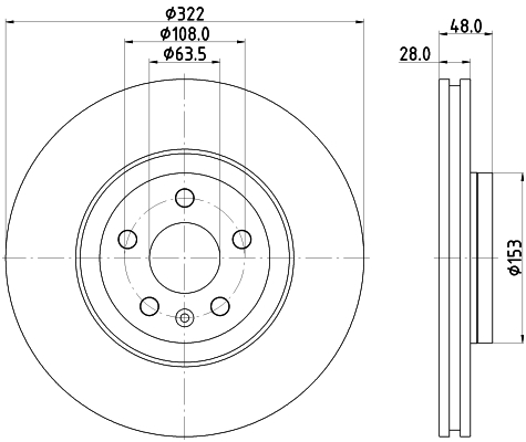 Tarcza hamulcowa HELLA 8DD 355 125-471
