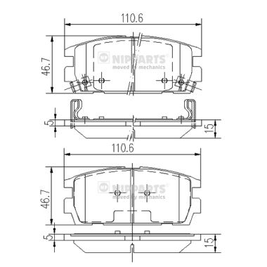 Klocki hamulcowe NIPPARTS J3610511