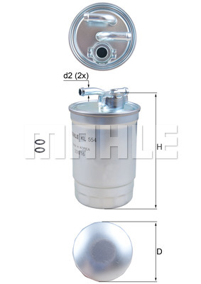 Filtr paliwa KNECHT KL 554D