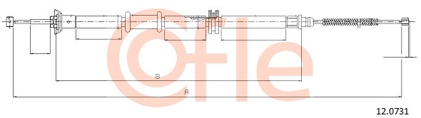 Linka hamulca ręcznego COFLE 92.12.0731