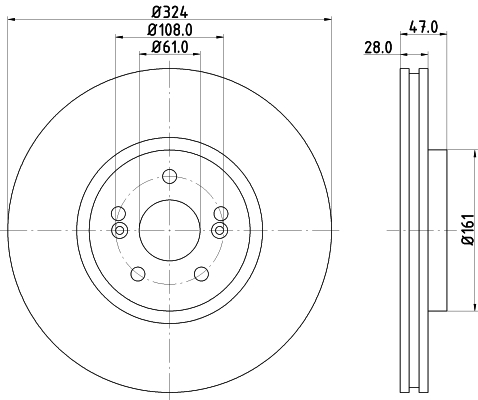 Tarcza hamulcowa HELLA 8DD 355 127-891