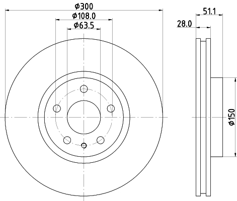 Tarcza hamulcowa HELLA PAGID 8DD 355 123-161