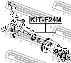 Zestaw łożysk koła FEBEST KIT-F24M