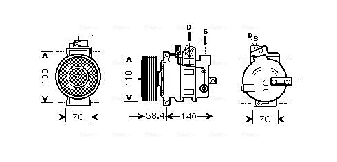 Kompresor, klimatyzacja AVA QUALITY COOLING AIAK274