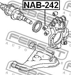 Tuleja wahacza FEBEST NAB-242