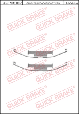 Zestaw akcesoriów montażowych  klocków hamulcowych QUICK BRAKE 109-1097