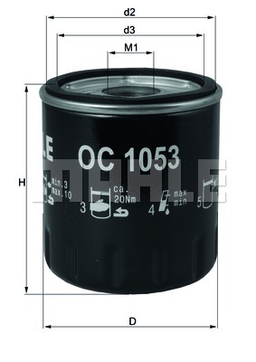Filtr oleju MAHLE OC 1053