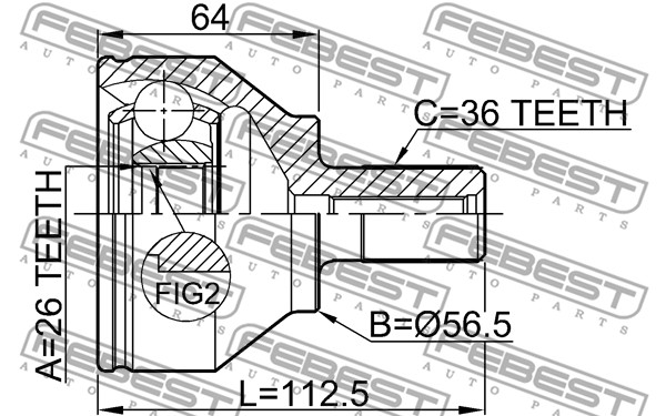 Przegub FEBEST 2710-S40II