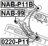 Sworzeń wahacza FEBEST 0220-P11