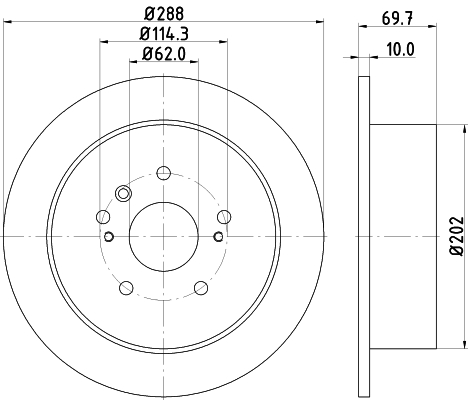 Tarcza hamulcowa HELLA 8DD 355 114-991