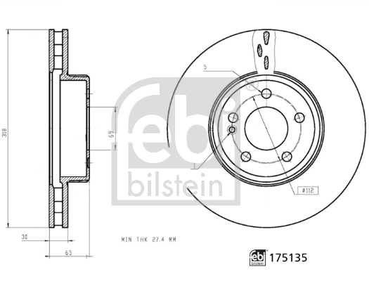 Tarcza hamulcowa FEBI BILSTEIN 175135
