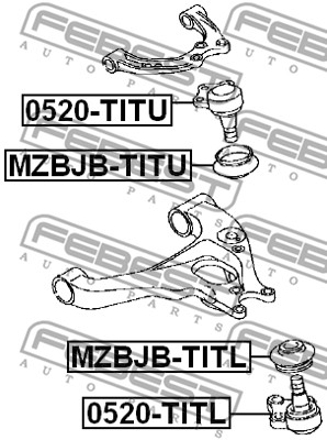 Zestaw naprawczy przegubu FEBEST MZBJB-TITL